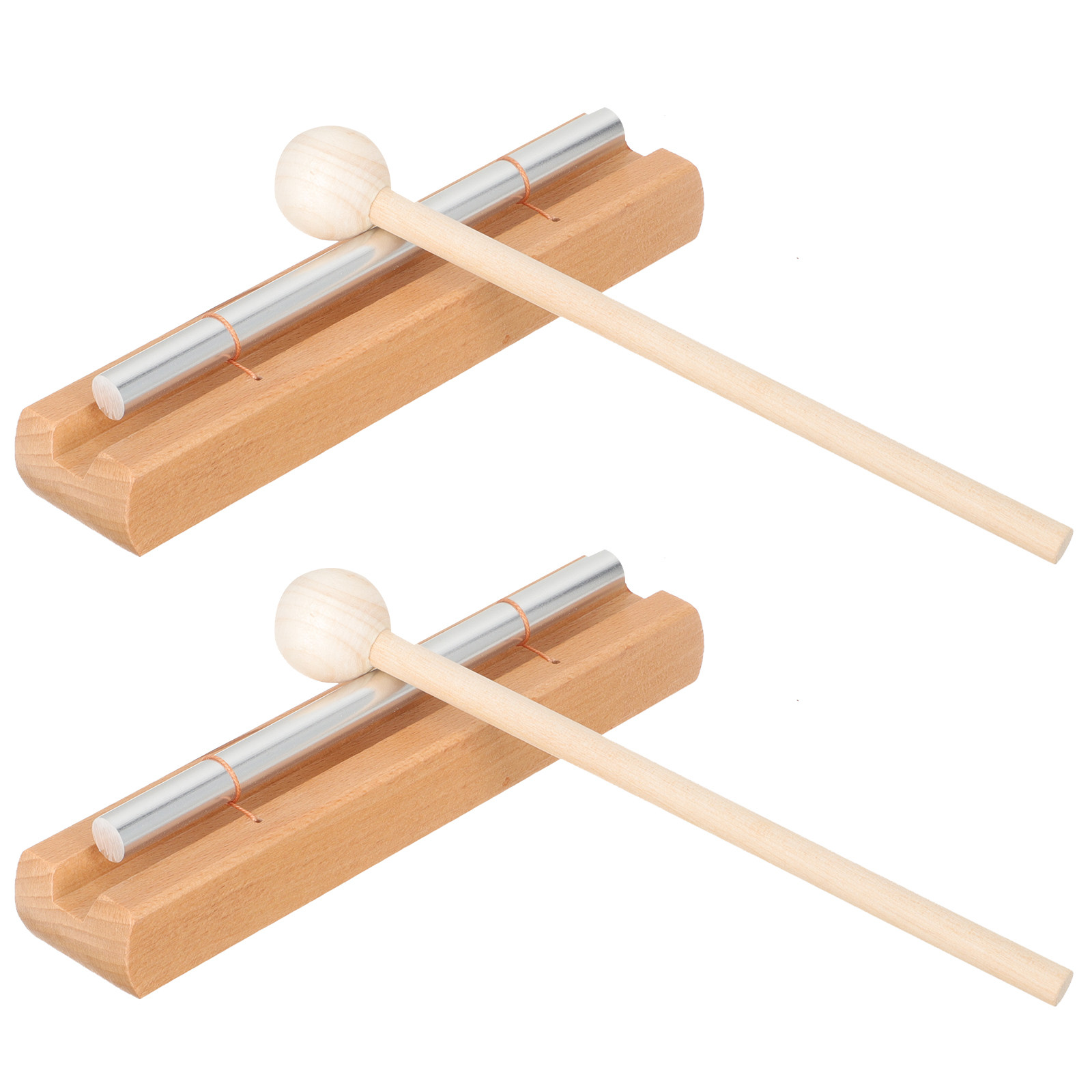 Kids Yoga Education - 2Set Metal Wood Classroom Chime Percussion
