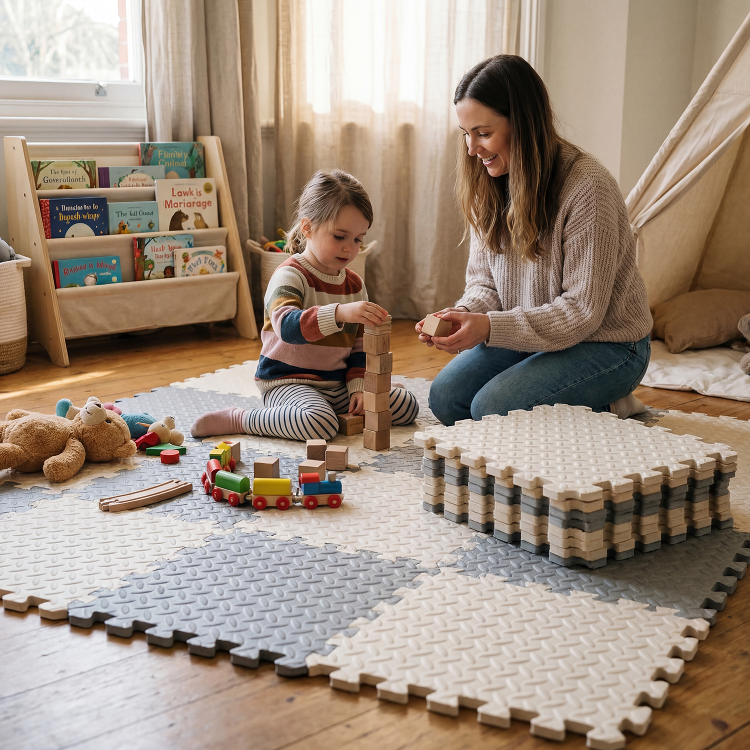 Large 4Pcs 60x60cm Baby Play M – Kids Education Rug Bewertung und Preis