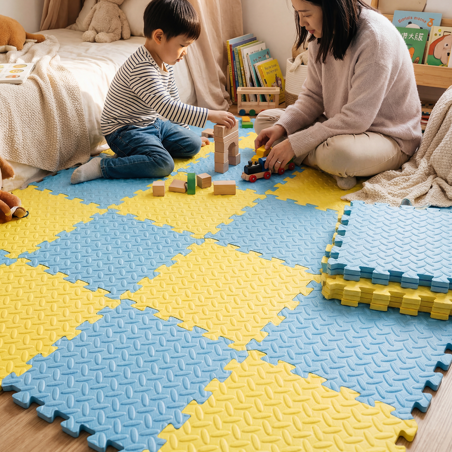 Large 4Pcs 60x60cm Baby Play M – Kids Education Rug Bewertung und Preis