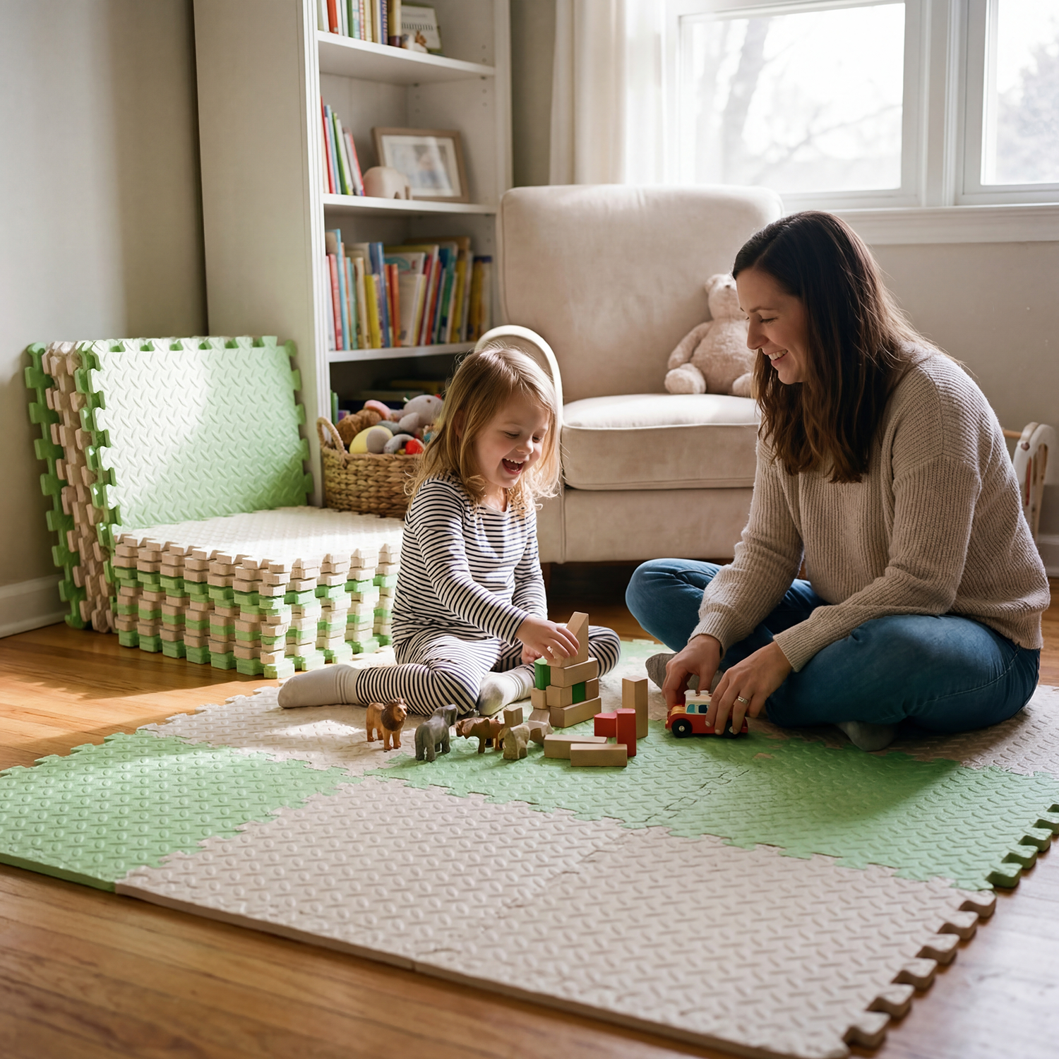 Large 4Pcs 60x60cm Baby Play M – Kids Education Rug Bewertung und Preis
