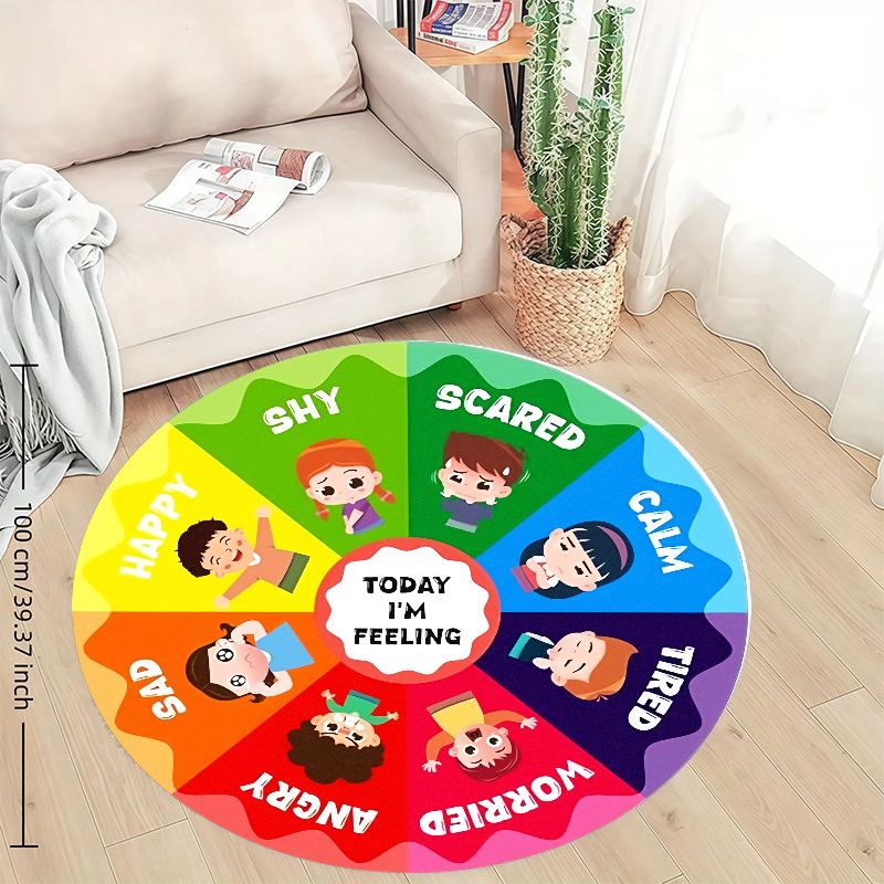 Emotion Wheel Kids Round Rug F – Kids Education Rug Bewertung und Preis