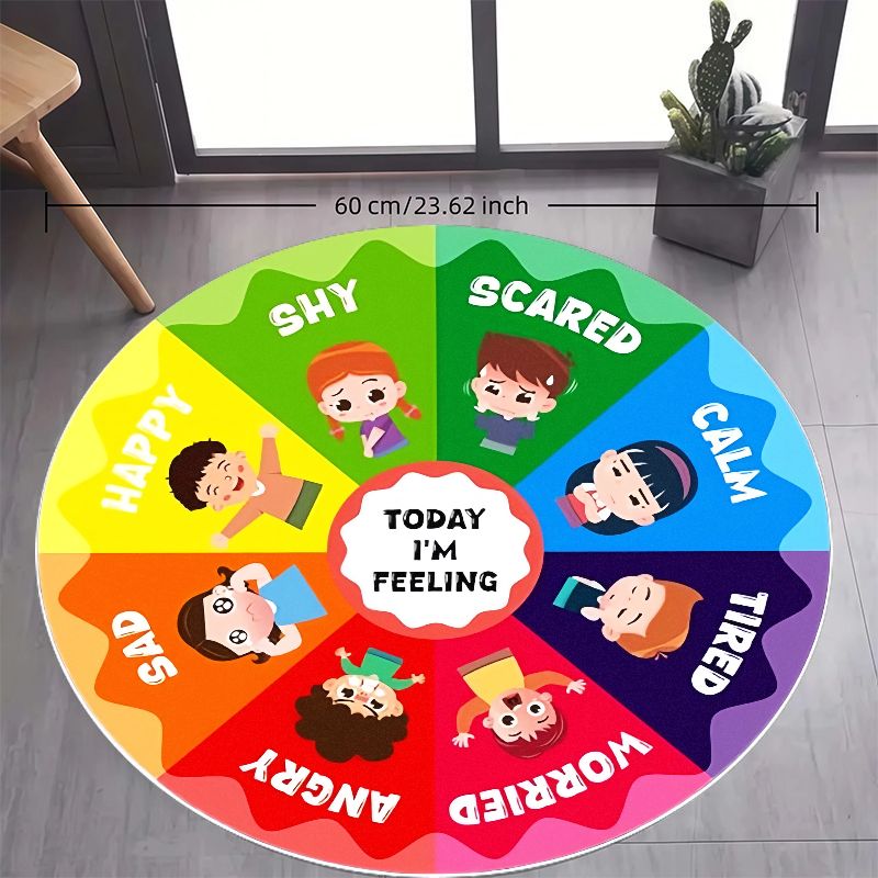 Emotion Wheel Kids Round Rug F – Kids Education Rug Bewertung und Preis