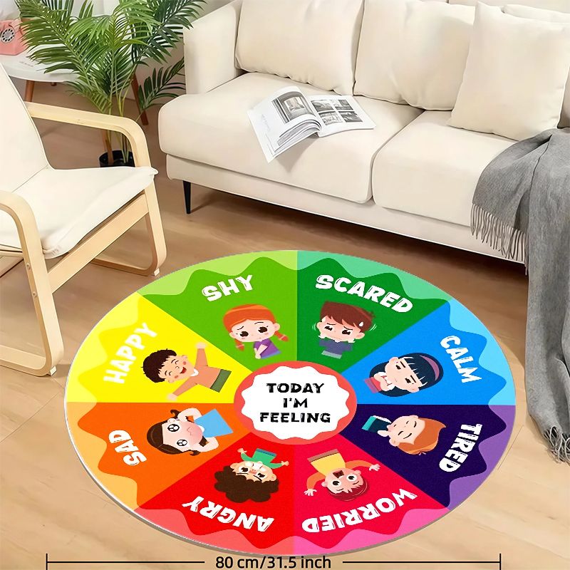 Emotion Wheel Kids Round Rug F – Kids Education Rug Bewertung und Preis