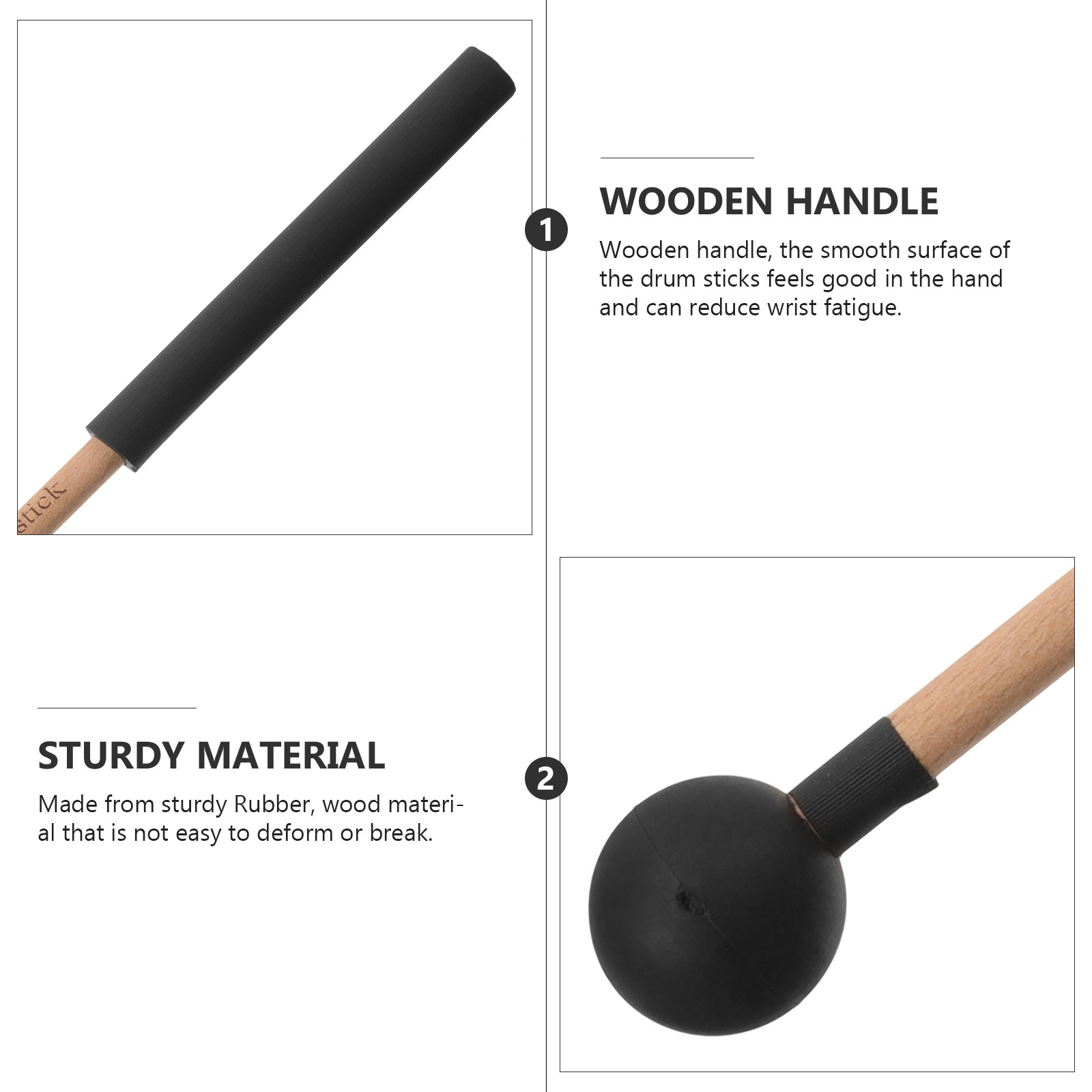 2Pcs Tongue Drum Sticks Wooden – Kids Yoga Education Bewertung und Preis