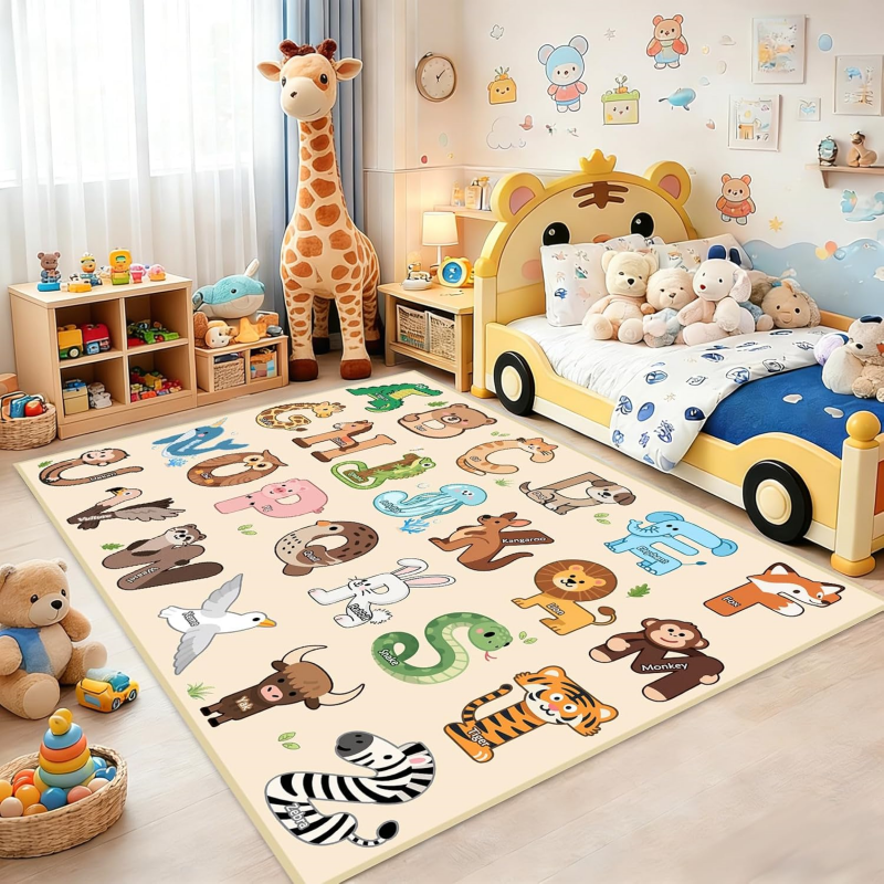 VIKAMA Animal Alphabet Kids Pl – Kids Education Rug Bewertung und Preis