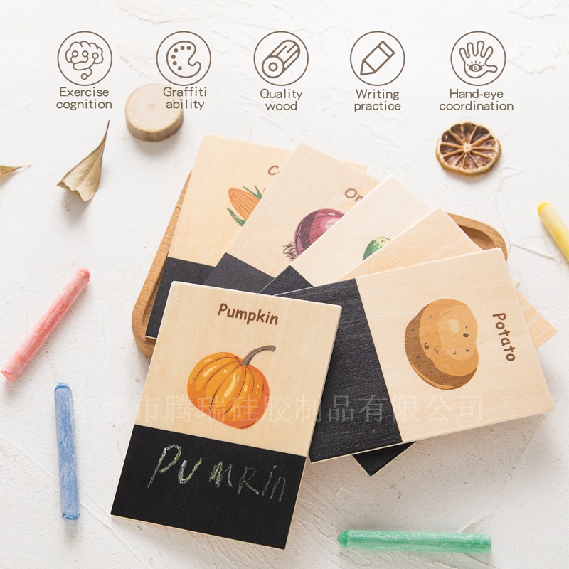Wooden Cognition Flash Cards W – Kids Education Picture Bewertung und Preis