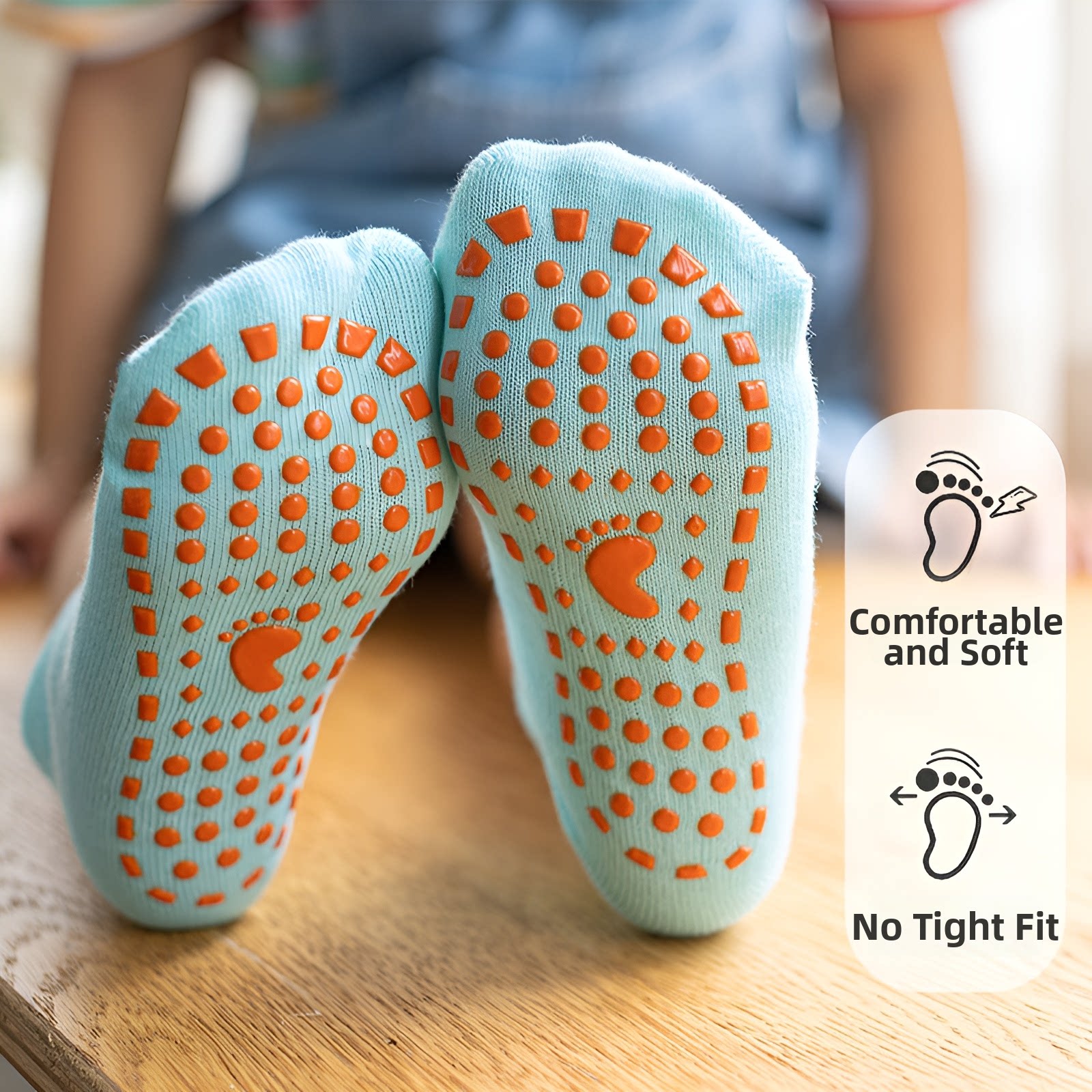 Non-slip Floor Sock Covers Tra – Kids Yoga Education Bewertung und Preis