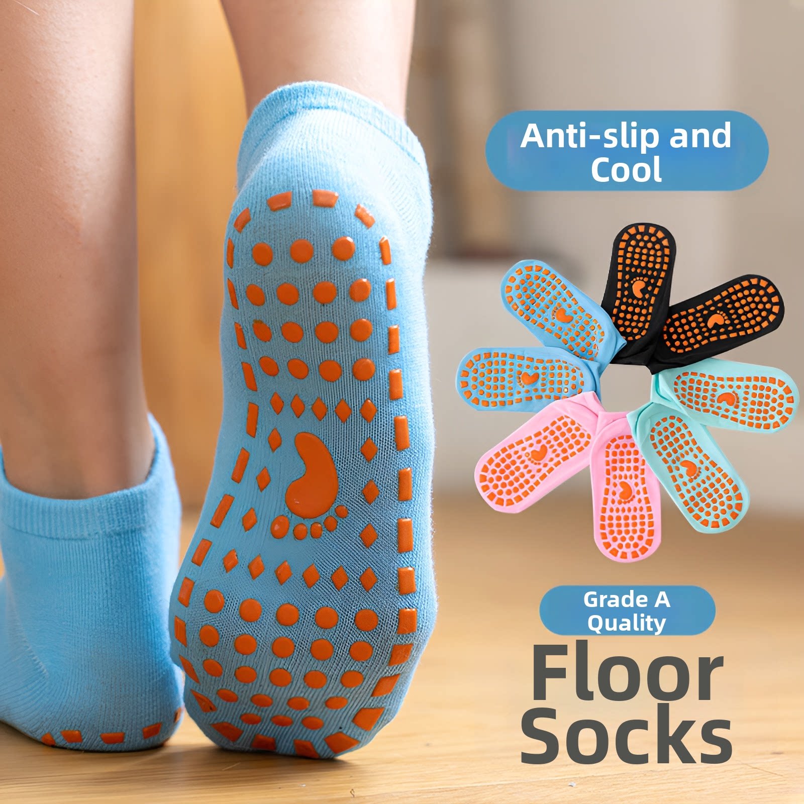 Non-slip Floor Sock Covers Tra – Kids Yoga Education Bewertung und Preis