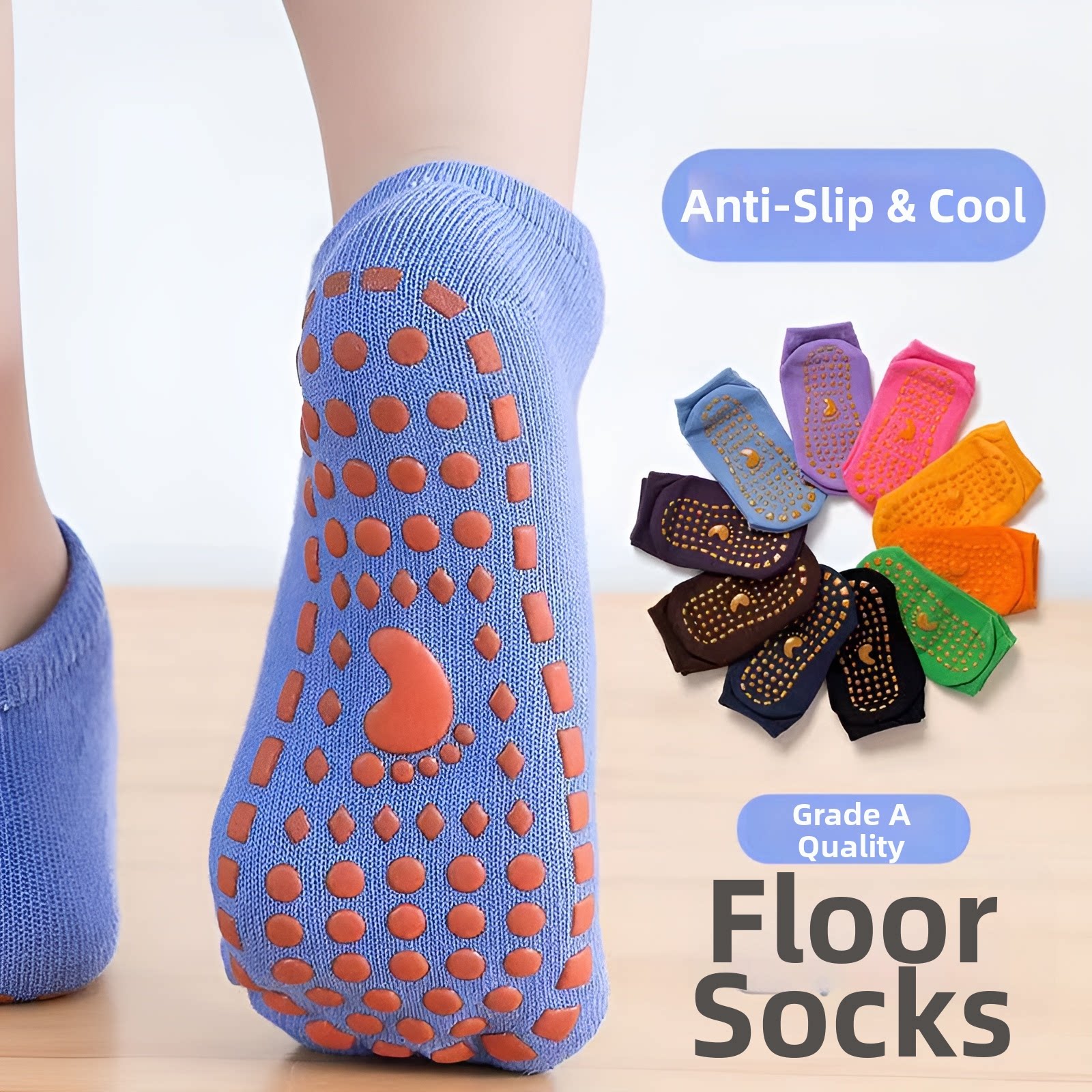 Non-slip Floor Sock Covers Tra – Kids Yoga Education Bewertung und Preis