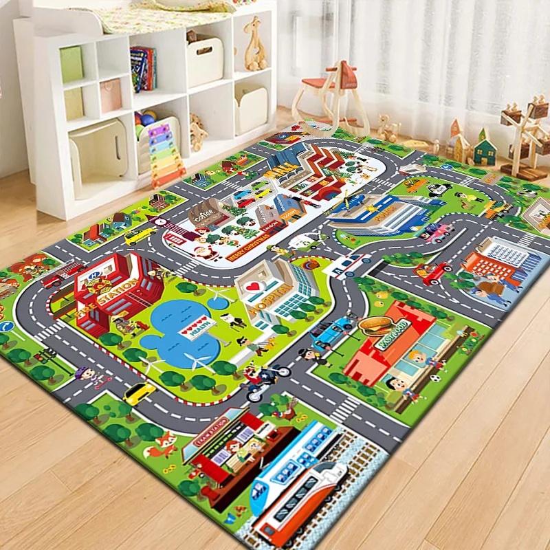 Colorful Kids City Map Play Ma – Kids Education Rug Bewertung und Preis