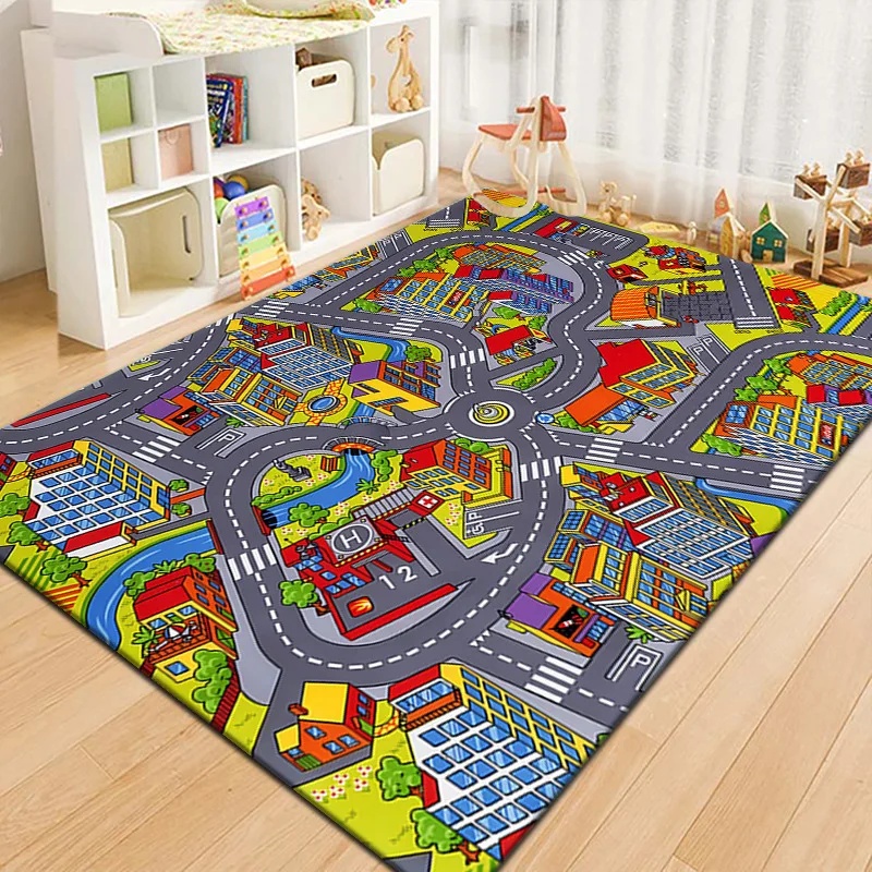 Colorful Kids City Map Play Ma – Kids Education Rug Bewertung und Preis
