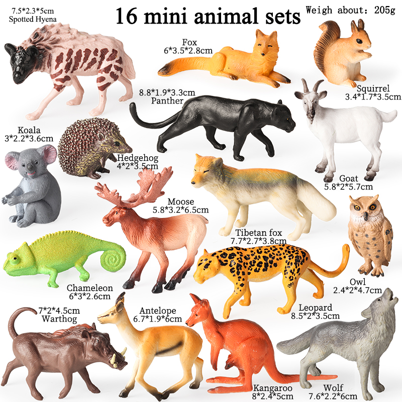 Oenux 16PCS Wild Animals Fores – Kangaroo Kids Education Bewertung und Preis