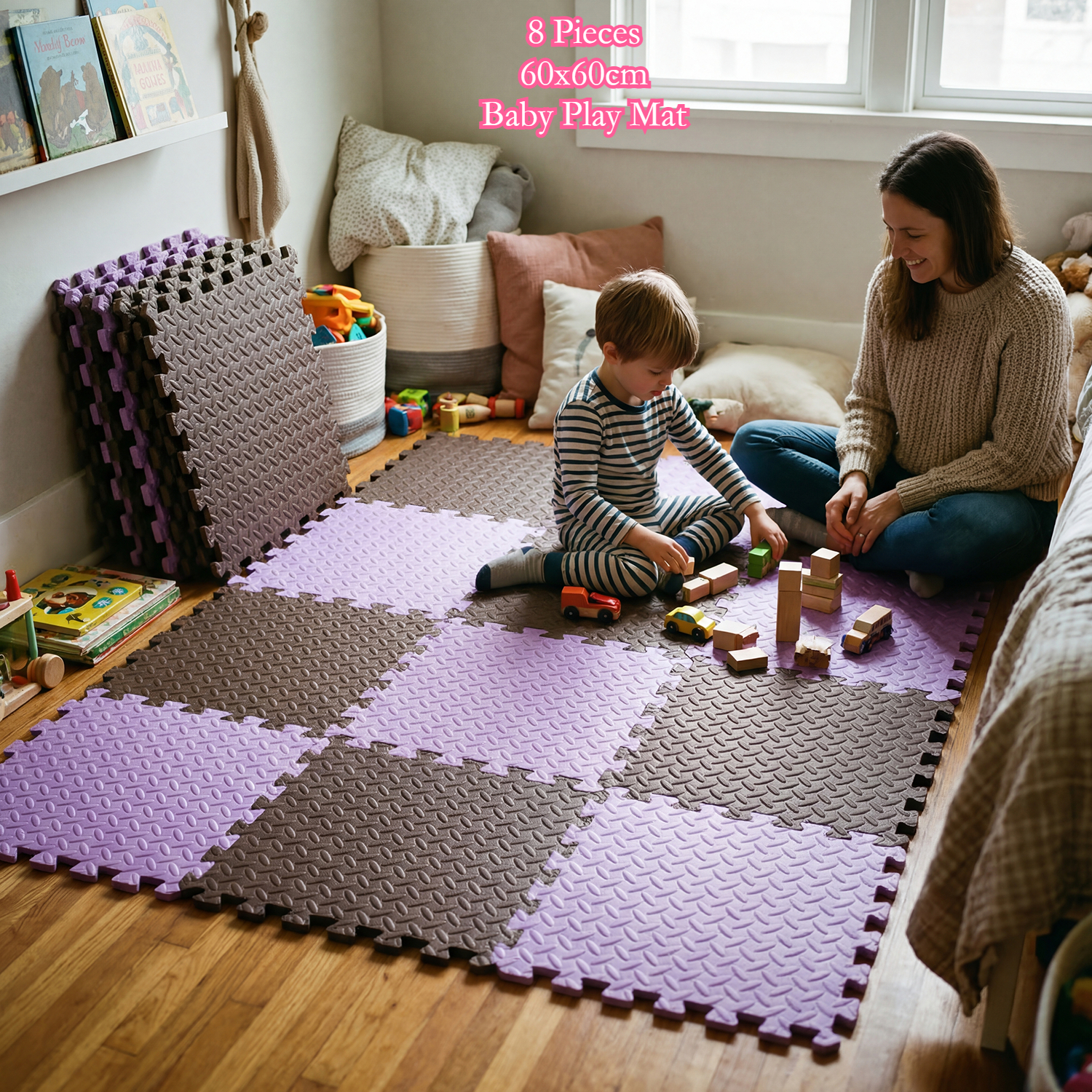8Pcs 60x60cm Baby Play Mat 1cm – Kids Education Rug Bewertung und Preis