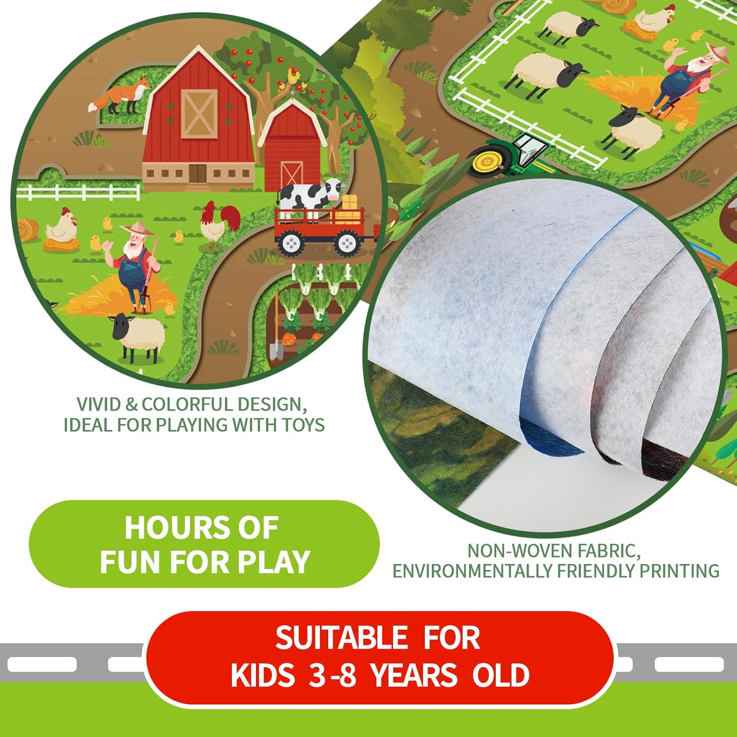 Kids Dream Mat Happy Farm Acti – Kids Education Rug Bewertung und Preis