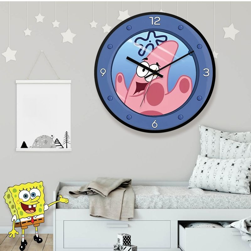 SpongeBo Round Silent Wall Clo – Kids Education Learn Tv Bewertung und Preis