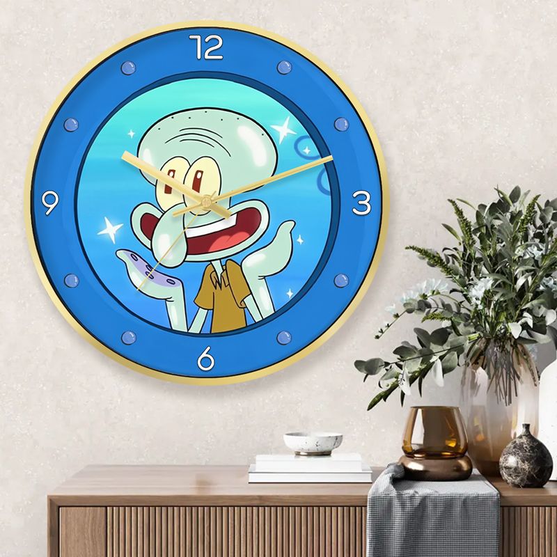 SpongeBo Round Silent Wall Clo – Kids Education Learn Tv Bewertung und Preis
